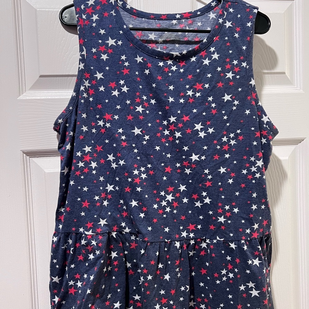 Lane Bryant Red, White and Blue peplum tank - Size 14/16